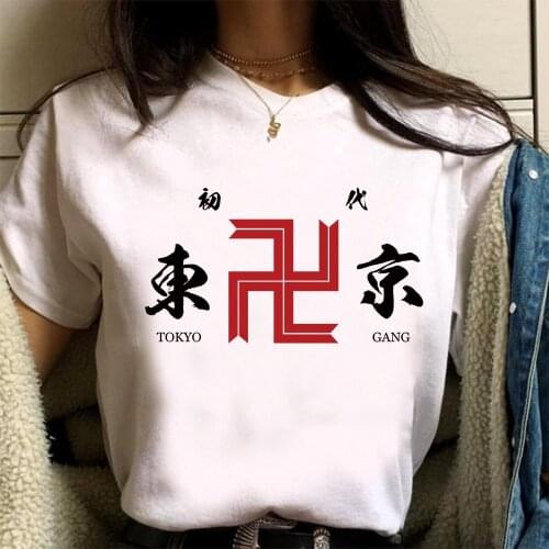 Cute Anime Tokyo Revengers Harajuku Summer Short-sleeve Kawaii Women T-shirt