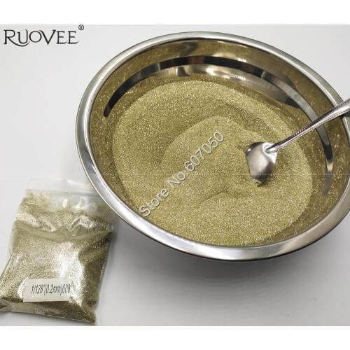 0.2MM 008inch Metallic Champagne Gold Color Shining Plain Nail Glitter Dust Powder for Nail Art DIY Glitter Craft decorations