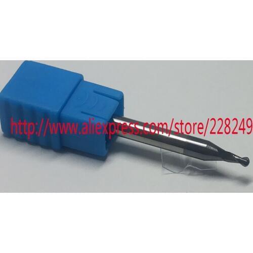 1pc R0.75*3*D4*50-HRC45 2 Flutes Tungsten solid carbide Coated Ball Nose End Mills CNC milling cutters