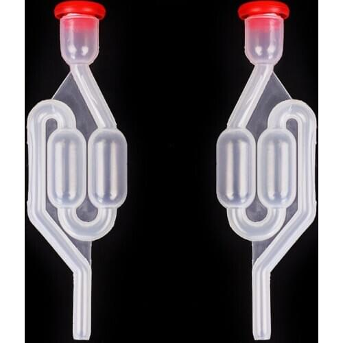 2Pcs Homemade Wine Vent Air Lock Exhaust One-way Home Brew Wine Fermentation Valve Water Sealed Valves Home Wine Making