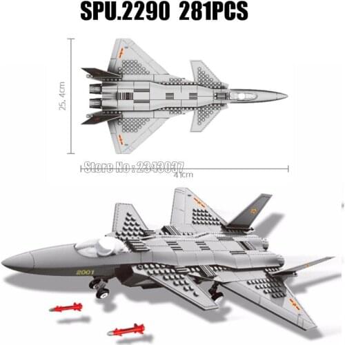 /4003 281pcs military heavy stealth fighter 1:50 building blocks Toy