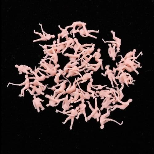 48PCS Plastic People Figures Train Railways Street Scenery LAYOUT Decor 1/87