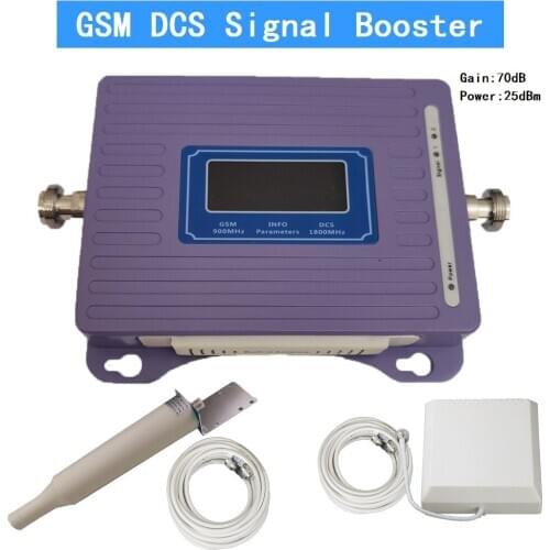 4g Repeater 900 1800 mhz 2G 4G dual-Band Signal Booster GSM LTE DCS 4G Cellphone Signal Repeater Cellular Amplifier Omni antenna