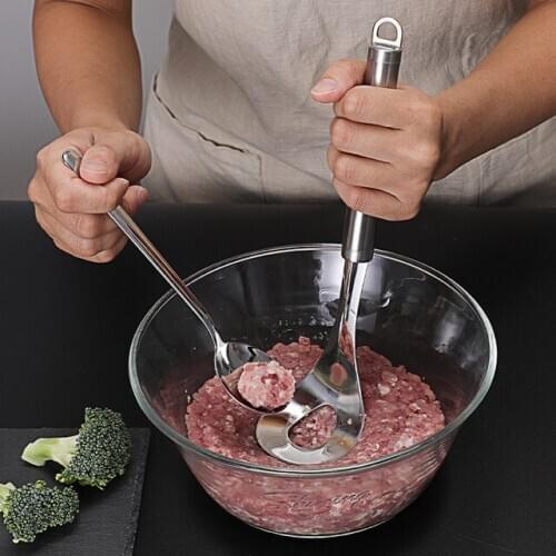 Non-Stick Creative Meatball Maker Spoon Meat Baller With Elliptical Leakage Hole Meat Ball Mold Kitchen Utensil Gadget Meat Tool