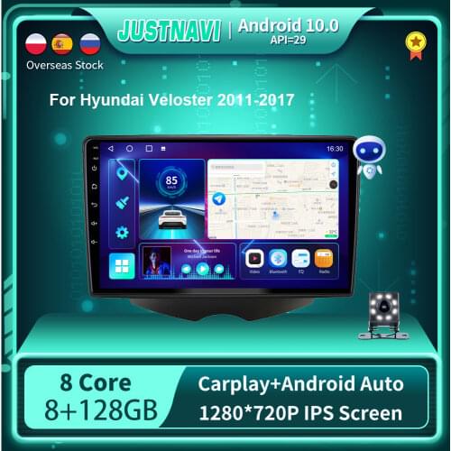 For Hyundai Veloster 2011-2017 Car Radio Android 10.0 Multimedia Video Player Navigation Auto Stereo Carplay GPS WIFI 6G 128G