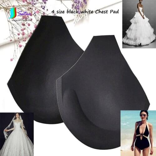 Large Black White Yoga Fitness Vest Sponge Traceless Bra Swimsuit Bikini Wedding Dress Breathable Soft High Quality Chest Pad