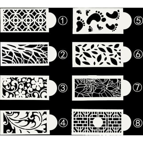 DIY Retro totem Cake Lace Mold Plastic Stencil Pad Strew Duster Spray Flower Decoration Baking Tool Moulds