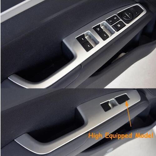 For Hyundai Elantra Avante 2016-2018 Interior Door Window Holder Switch Trim High Equipped Model 4PCS