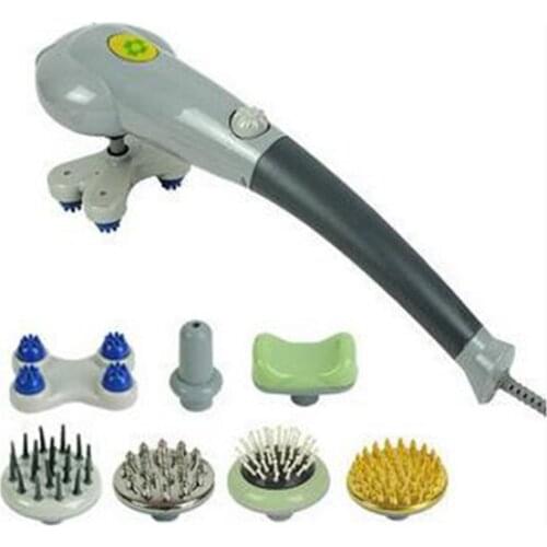 7 in1 Electric Handheld Vibration Body Massage Stick 7 heads multifunctional electric massager neck waist massage knock hammer