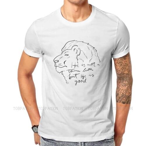 Lion Stronge TShirt for Men Aslan Basic Casual Sweatshirts T Shirt Novelty Trendy Loose