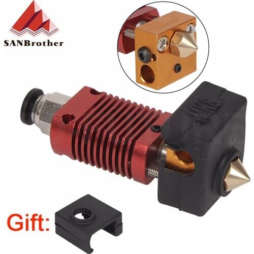 MK8 Assembled Extruder Hot End kit for Ender 3 CR10 printer 1.75mm 0.4mm Nozzle aluminum heating block 3d printer accessories