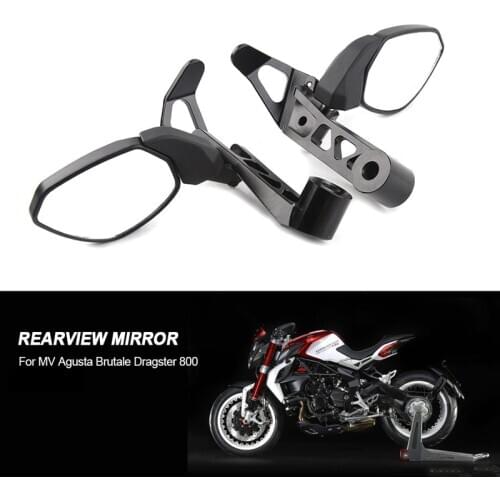 Motorcycle Hand Handguard Protection Brake Clutch Lever Pair Side Rear View Mirrors for MV Agusta Dragster 800 800RR