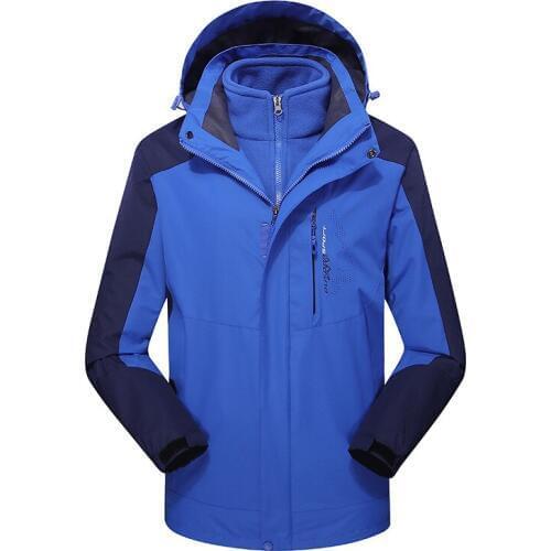 Autumn Winter Down Parkas Men Windbreak Fashion 2 in 1 Thick Warm Windproof Coats Military Hooded Warm Jackets Mens Overcoat