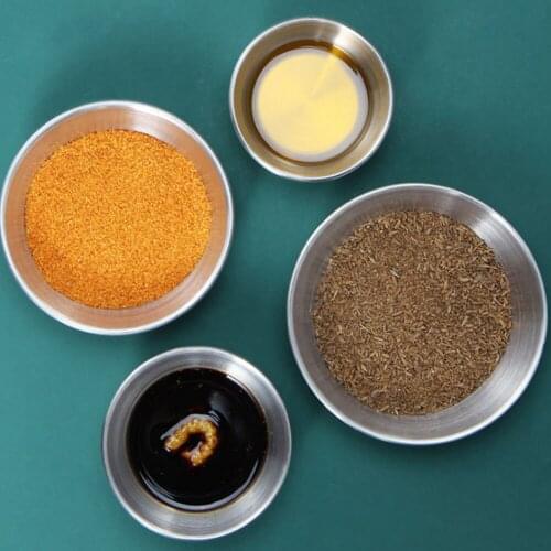 NHBR 4PCS Korean Dipping Dish Western Steak Sauce Dish Sauce Cup Dipping Sauce Bowl Kimchi Dish Barbecue Dish Stainless Steel