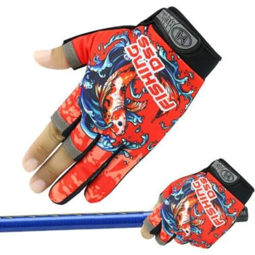 Men Fishing Gloves Three Finger Summer Spring Sun Protection Hand Guard Nonslip Cycling Driving Sports Breathable Women Gloves