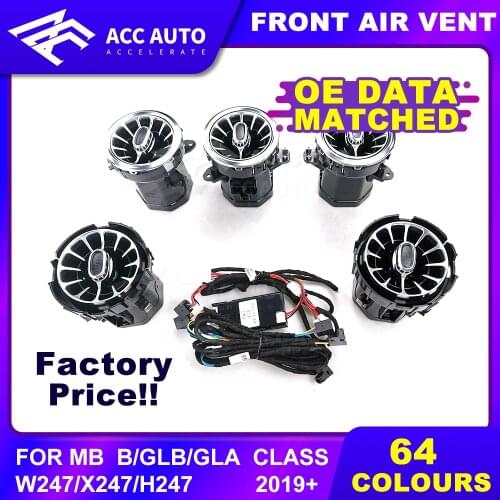 For Mercedez Class GLB 64 Colours LED Front Air Vent DIY Ambient Light Illuminated Car Accessory
