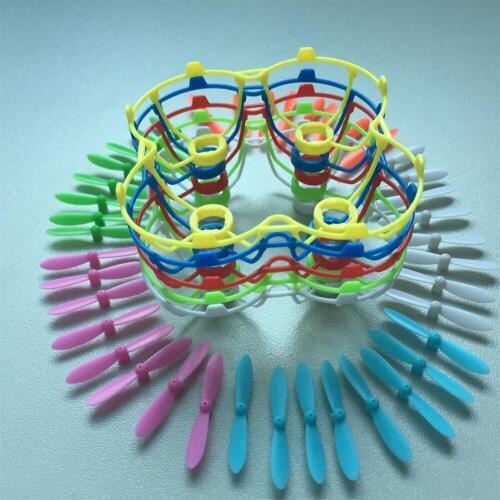 1lot=5colors*8=40PCS +5PCS Protector 3CM Propellers Blades Rotors CX10 CX-10 CX-10A Mini Quadcopter Rc Spare Parts