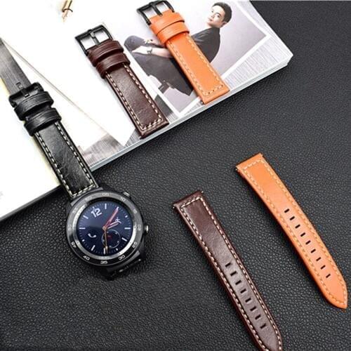 Genuine Leather Watch Band For Samsung Galaxy Watch Luxury Wrist Strap For Samsung Gear S3 Classic Froniter Watchbands For Huami