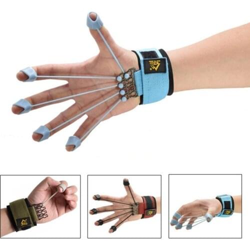 Hand Gripper Finger Expander Trainer Exerciser Resistance Bands Fitness Finger Force Grip Device Hand Training Aids