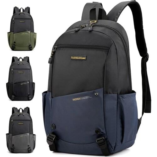 Mens Backpack Large Boys 17 15.6 Inch Laptop Knapsack Waterproof Nylon Schoolbag Travel Bag Business Casual Male Daypack