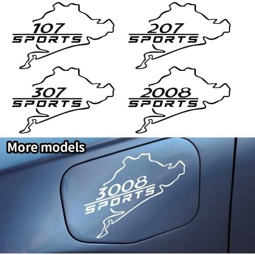 Car Tank Cap Trunk Fashion Creative Decoration Sticker For Peugeot 206 207 208 306 307 308 508 106 107 108 2008 3008 5008