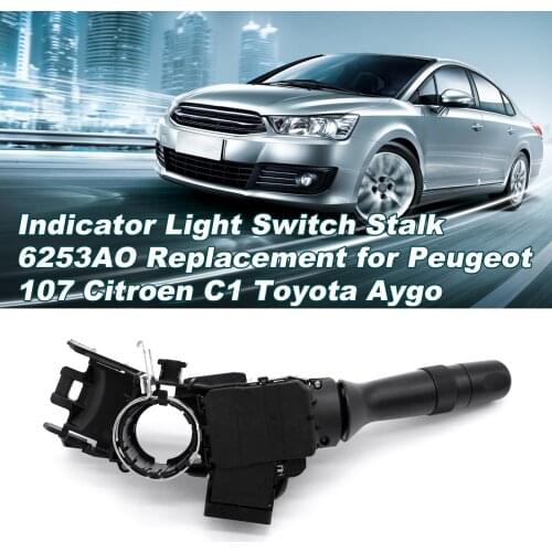 Indicator Light Switch Stalk 6253AO Replacement for Peugeot 107 Citroen C1 Toyota Aygo