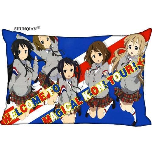 Light young girls animation Pillow Case (Two sides) High Quality Custom Zippered Rectangle soft Pillow cover Best gift