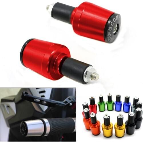For Honda Yamaha Suzuki Ducati BMW Kawasaki Universal Motorcycle 7/8''22mm CNC Handlebar Grips End Handle Bar Cap Ends Plug