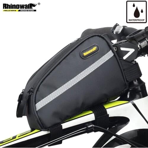 Rhinowalk Waterproof Bike Frame Front Tube Mountain Bicycle Bags Phone Holder Tools Professional Cycling Accessories
