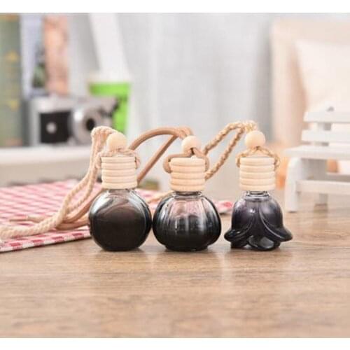 High grade 10ml car pendant Car Brooches Car Air Freshener Simple and transparent Car perfume bottle F20171207