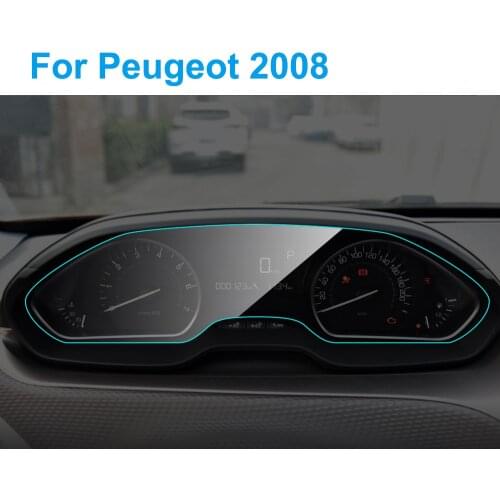 Car Instrument Panel Screen Protector for Peugeot 2008 Auto Interior TPU Film Dashboard Membrane Protective Film Car Accessories