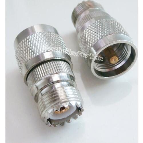 1Pcs UHF PL-259 male plug to UHF SO-239 female straight RF adapter