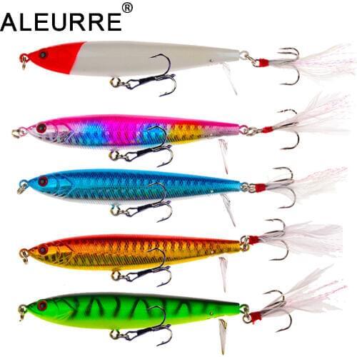 1pcs Suspend Minnow Fishing Lure Wobbler 90mm 13.5g Sinking Hard Lure Pencil Artificial Crankbait Sea Bass Bait Fishing Tackle
