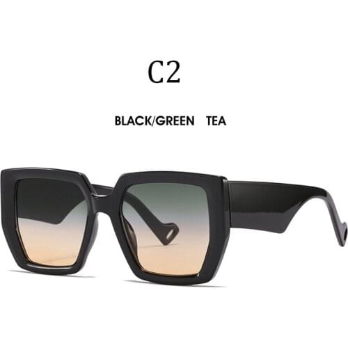 2021 Square Fashion Modern Women Square Style Vintage Sunglasses ins Cool Popular Brand Design Sun Glasses Oculos De Sol 9106