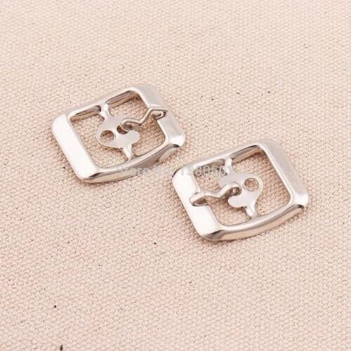 50pcs/lot silver color metal Rectangle unique design pin buckle for shoes bag strap dog collar