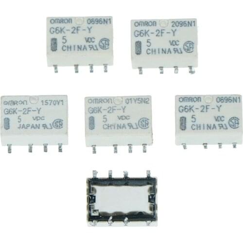 5PCS SMD G6K-2F-Y Signal Relay 8PIN For Omron Relay DC 5V 10*6.5*5mm