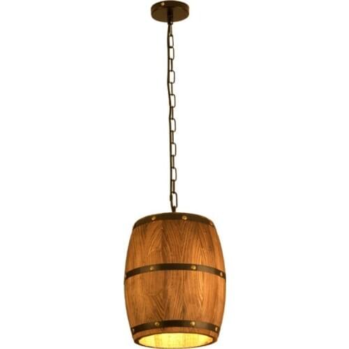 American country retro creative wooden barrel chandelier wine cellar theme restaurant cafe Internet cafe bar wooden art lamp