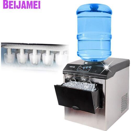 BEIJAMEI New Wholesale Barrel water ice making machine 25kg/24H electric commercial bullet ice block maker 220V