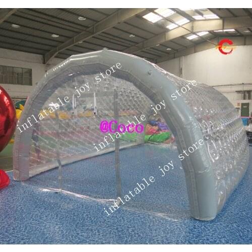 Free shipping to door,6x4x3m high Giant inflatable swimming pool cover ceiling, commercial air clear bubble dome for water pool