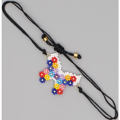 Bohemian Style Colored Butterfly Handmade Beaded Miyuki Rice Beads Childrens Small Bracelet Womens Bracelet on Hand Handmade