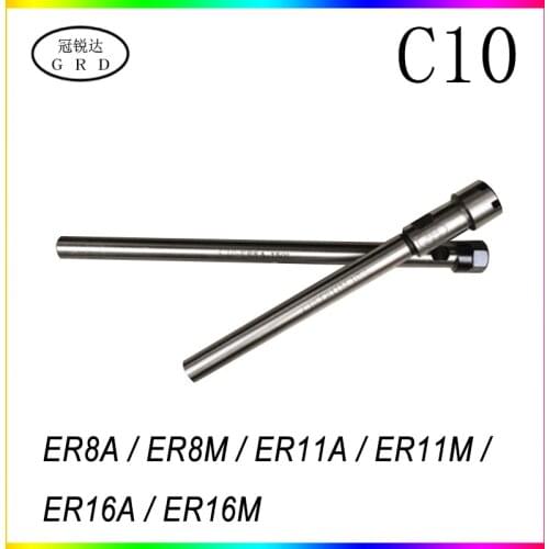 C10 ER8 ER11 ER16 Extended Toolholder CNC Lathe Fixture Handle Engraving Machine Straight Handle Extended Rod High Precision ER
