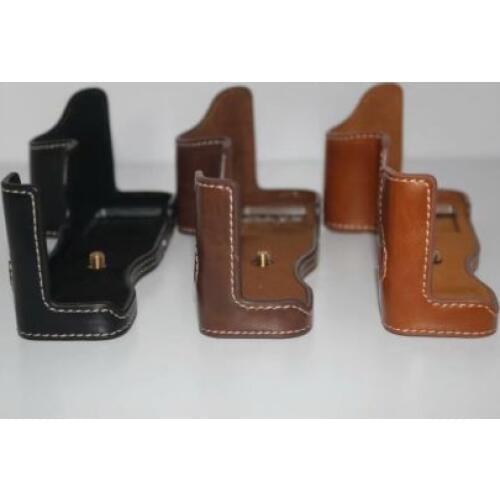 Half PU leather case bag grip cover Buttom for Fujifilm Fuji X-H1 XH1