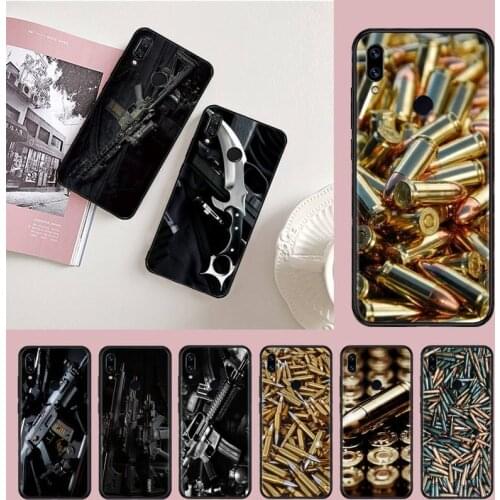 Bullets Rifle Gun Weapon Shell Phone Case For Xiaomi Redmi Note 4 4x 5 6 7 8 pro S2 PLUS 6A PRO