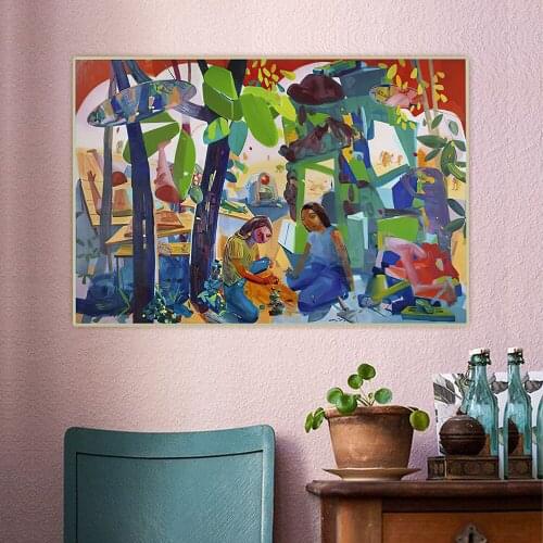 Dana Schutz《Civil Planning》Abstract Canvas Oil Painting Artwork Poster Picture Wall Hanging Decor Home Living Room Decoration