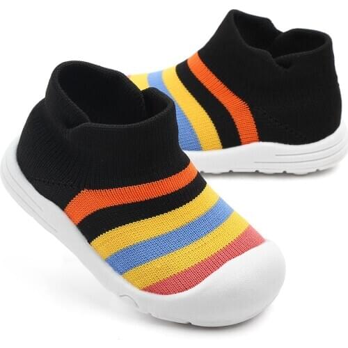 Kids Soft Rubber Sole Unisex Baby Shoes First Shoes Knit Booties Anti-slip Baby Walkers Toddler First Walker Pre-shoes SH20004
