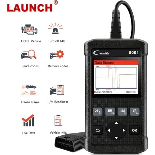 LAUNCH OBD2 Diagnostic Scanner Tools for Garage Auto Scanner Engine Automotive Tester ODB LAUNCH X431 OBD CR5001 Free Shipping