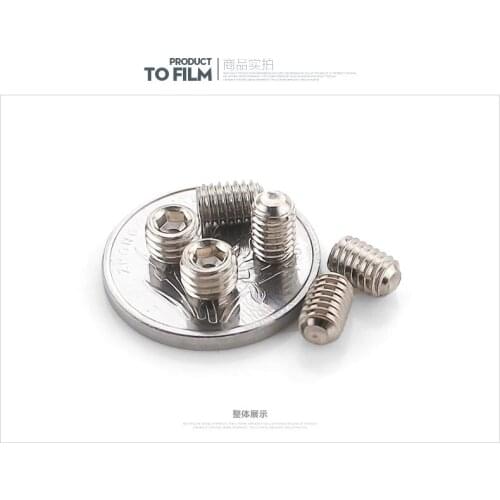 DIN916 Socket Head Less Hexagon Set Screw Head Less Screw Machine M2.5-m5 From Stock 50Pcs