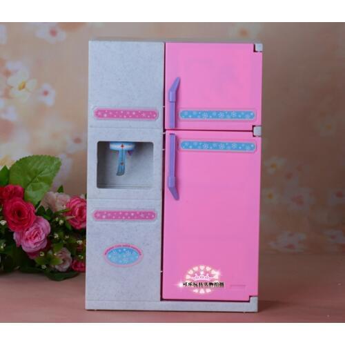 For Barbie Doll Furniture Accessories refrigerator Lighted kitchen Bathtub living room Wardrobe Toy Gift Girl DIY