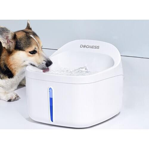 DOGNESS Pet Fountain Cat Water Dispenser Healthy and Hygienic Cats Drinking Fountain 2L Automatic Electric Water Bowl