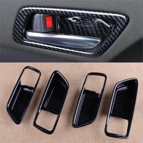 DWCX 4pcs Carbon Fiber Style Inner Interior Inside Door Handle Bowl Cover Trim fit for Toyota Corolla Hatchback 2019